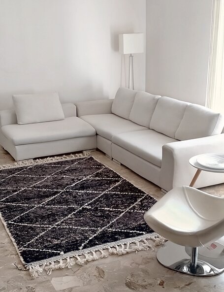 Black Moroccan rug